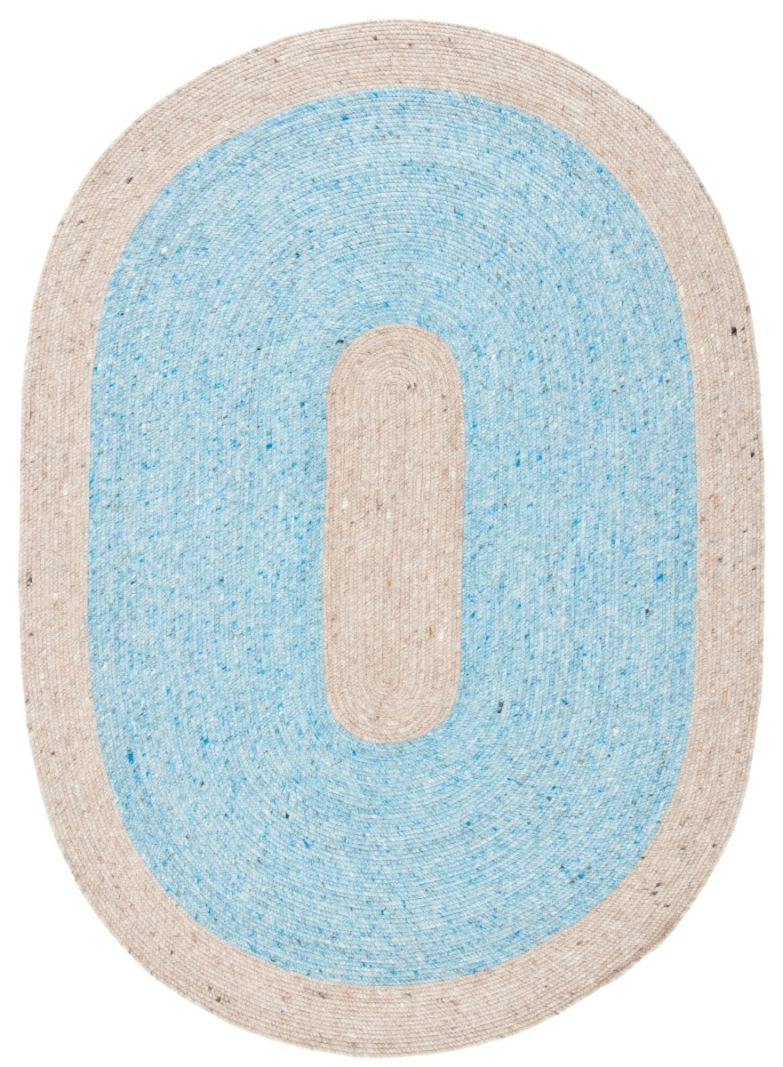 Safavieh Braided Brd908M Blue/Beige Rugs.
