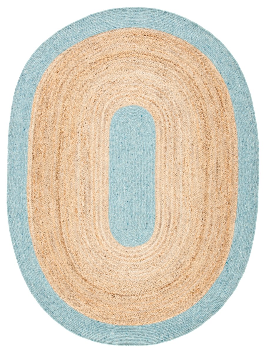 Safavieh Braided Brd910M Blue/Natural Rugs.