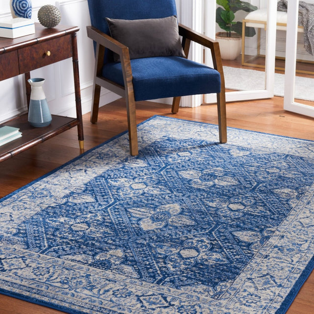 Safavieh Brentwood Bnt800A Ivory/Navy Rug.