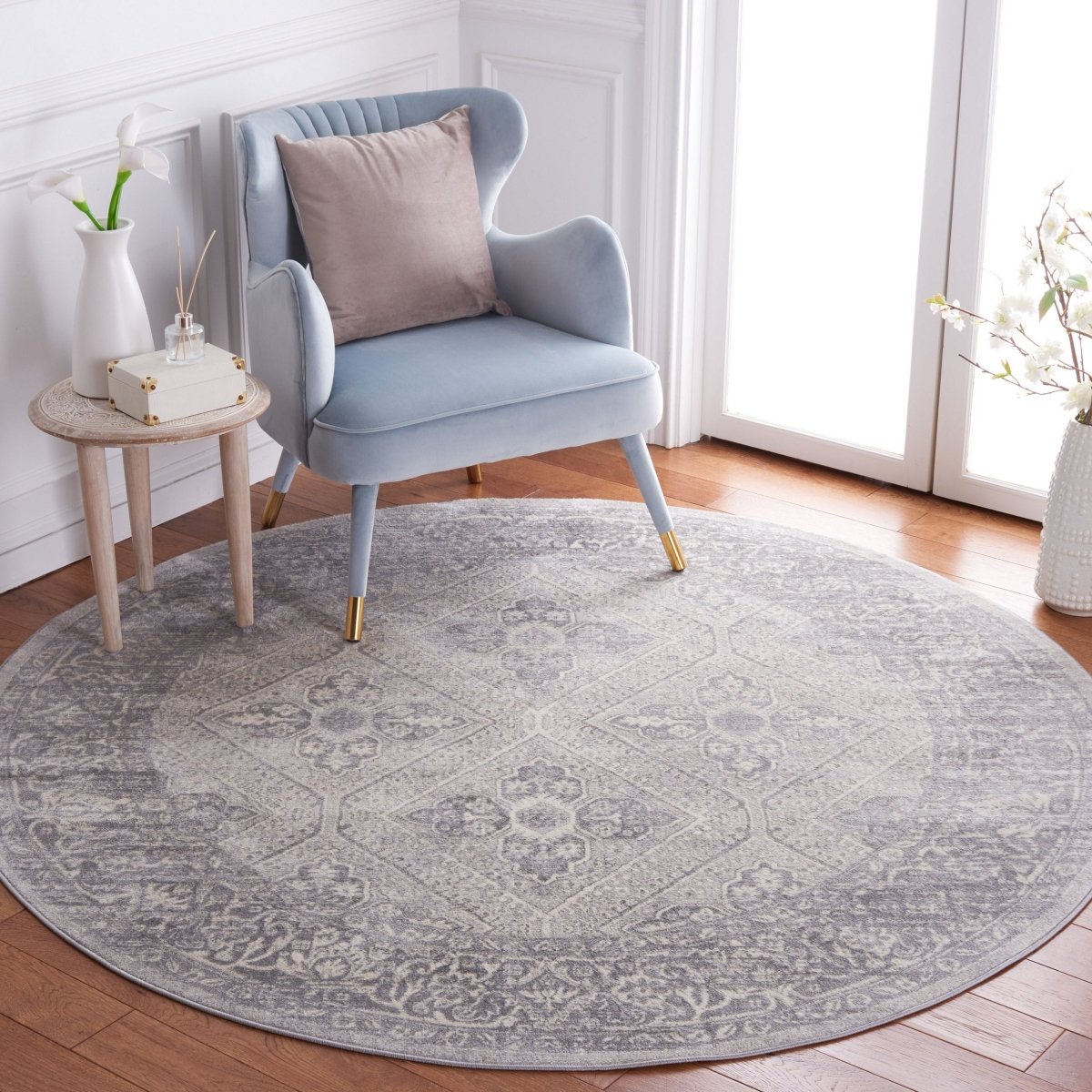 Safavieh Brentwood Bnt800F Grey/Ivory Rug.