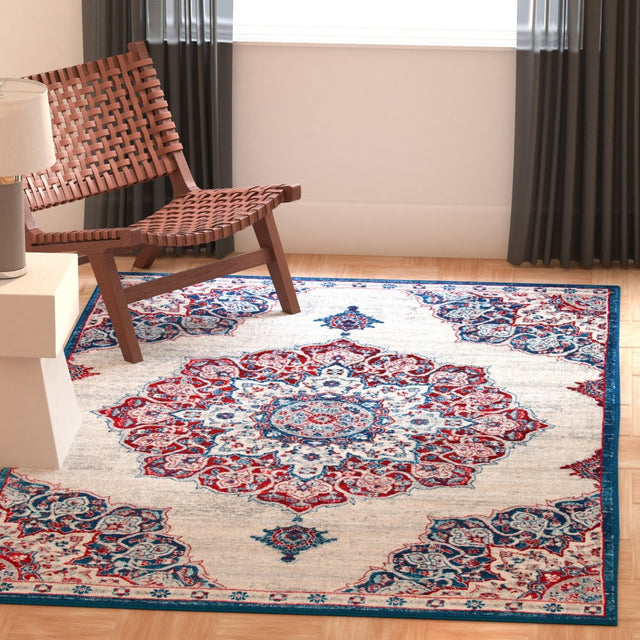 Safavieh Brentwood Bnt802A Ivory/Red Rug.