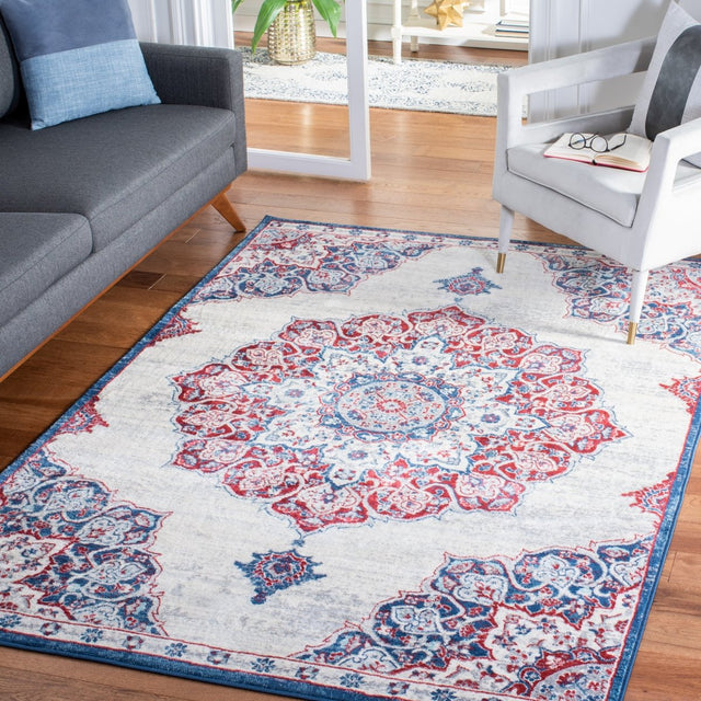 Safavieh Brentwood Bnt802A Ivory/Red Rug.