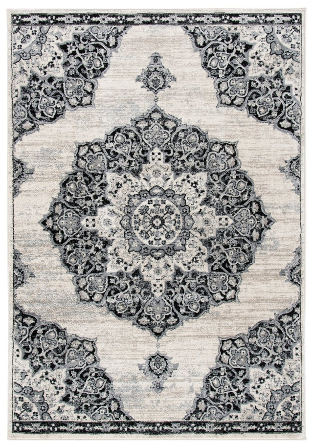 Safavieh Brentwood Bnt802C Ivory/Black Rug.