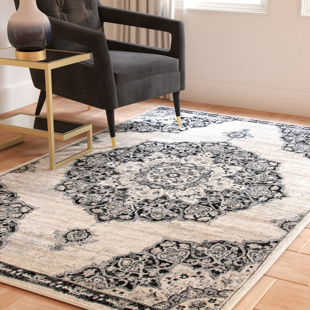 Safavieh Brentwood Bnt802C Ivory/Black Rug.