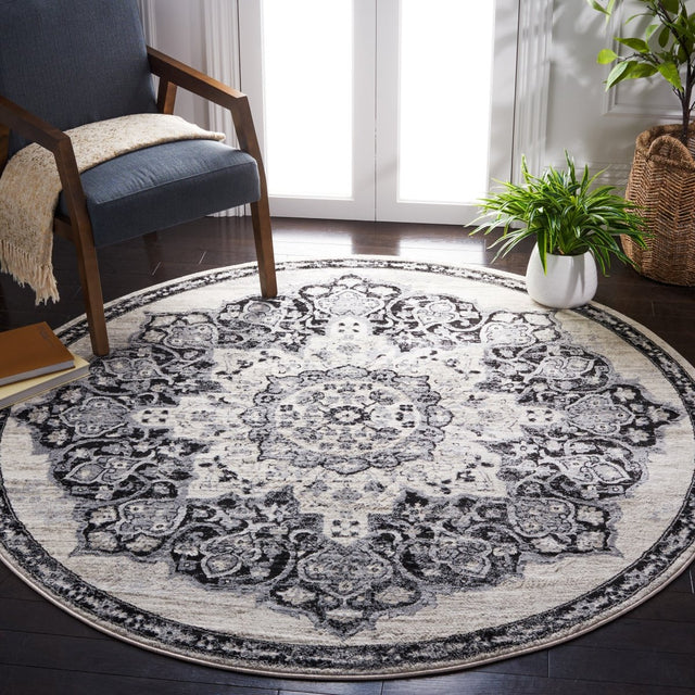Safavieh Brentwood Bnt802C Ivory/Black Rug.