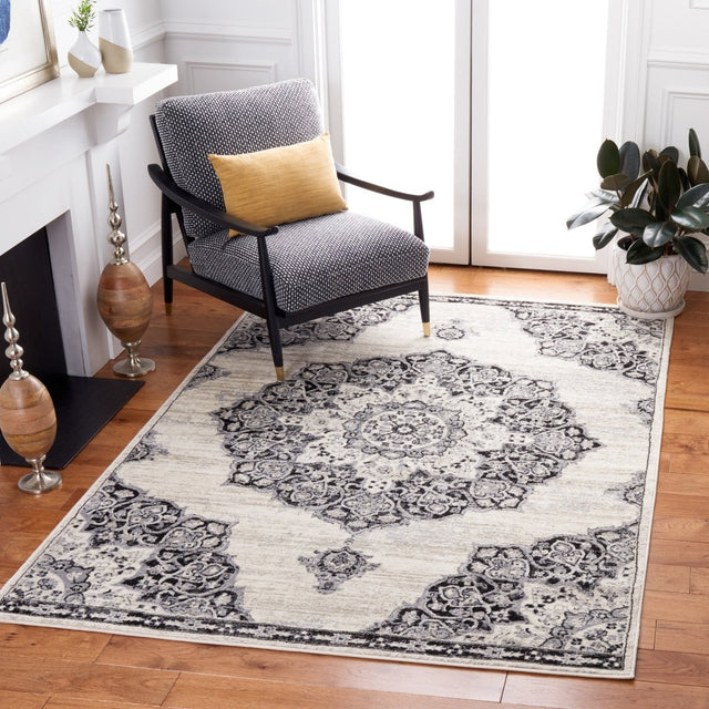 Safavieh Brentwood Bnt802C Ivory/Black Rug.