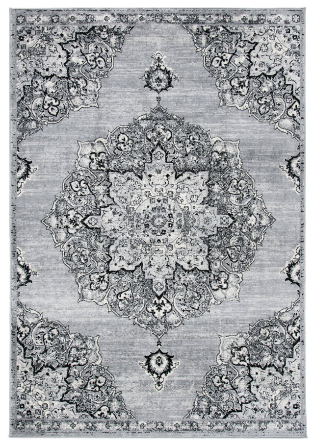 Safavieh Brentwood Bnt802G Silver/Black Rug.