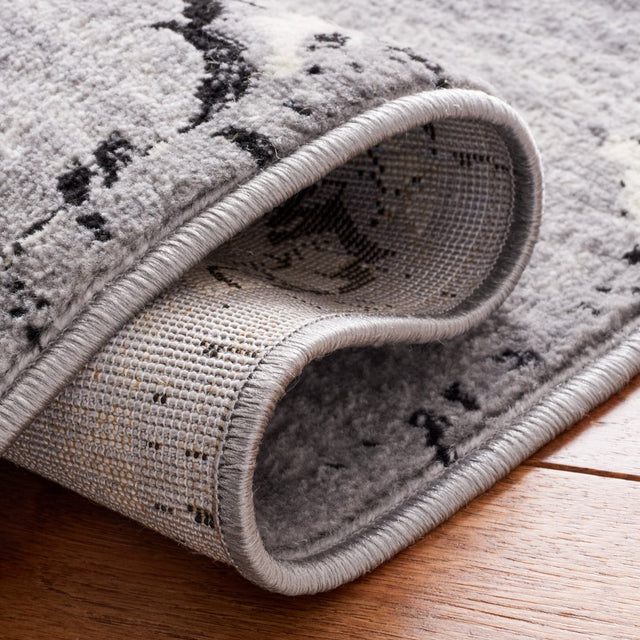 Safavieh Brentwood Bnt802G Silver/Black Rug.