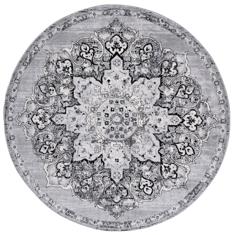 Safavieh Brentwood Bnt802G Silver/Black Rug.
