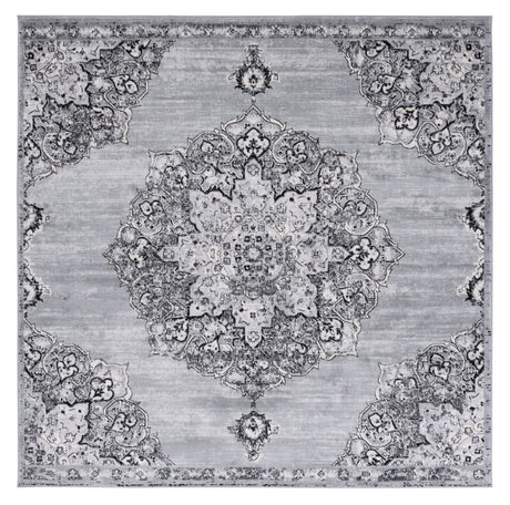 Safavieh Brentwood Bnt802G Silver/Black Rug.