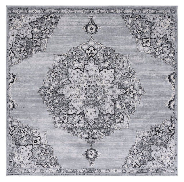 Safavieh Brentwood Bnt802G Silver/Black Rug.
