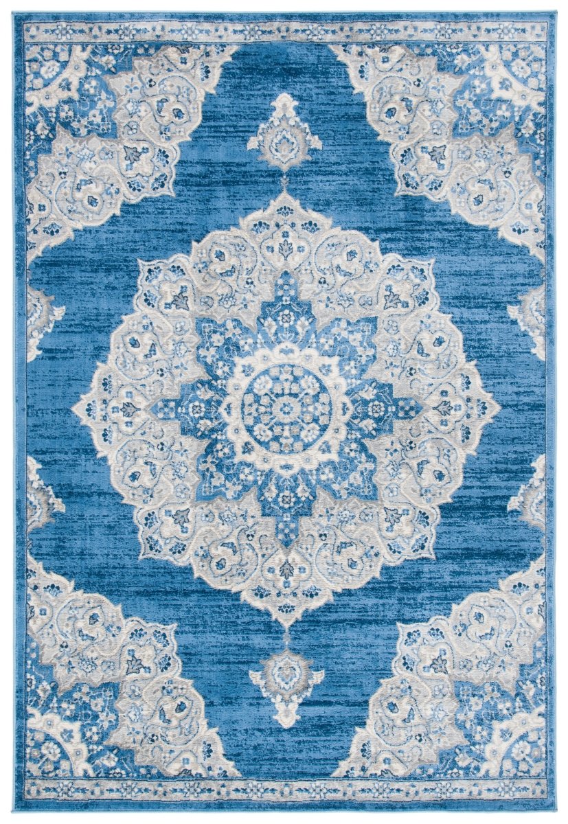 Safavieh Brentwood Bnt802M Blue/Grey Rug.