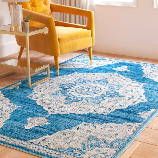 Safavieh Brentwood Bnt802M Blue/Grey Rug.