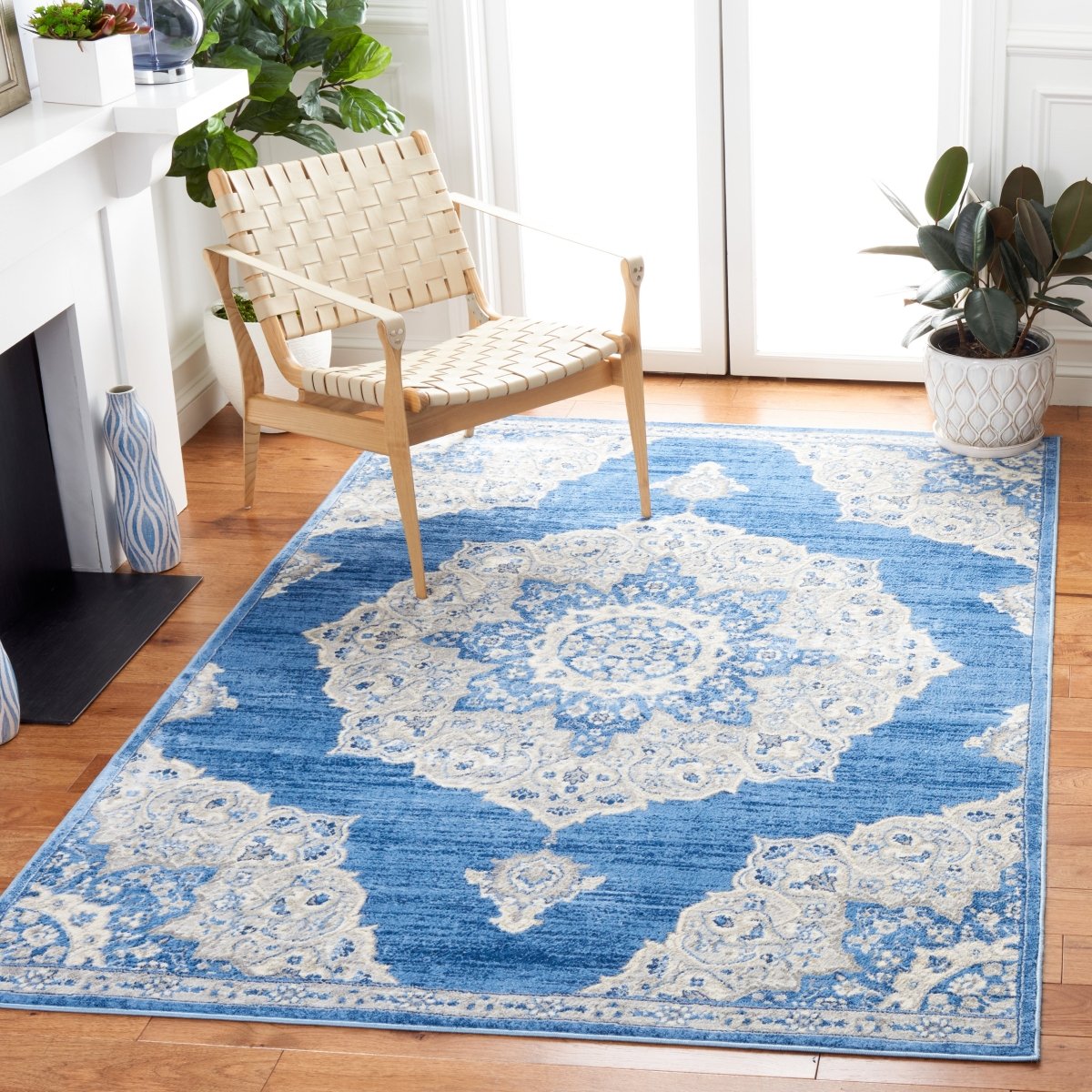 Safavieh Brentwood Bnt802M Blue/Grey Rug.