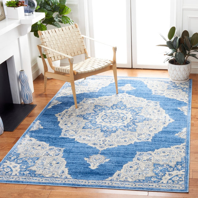 Safavieh Brentwood Bnt802M Blue/Grey Rug.