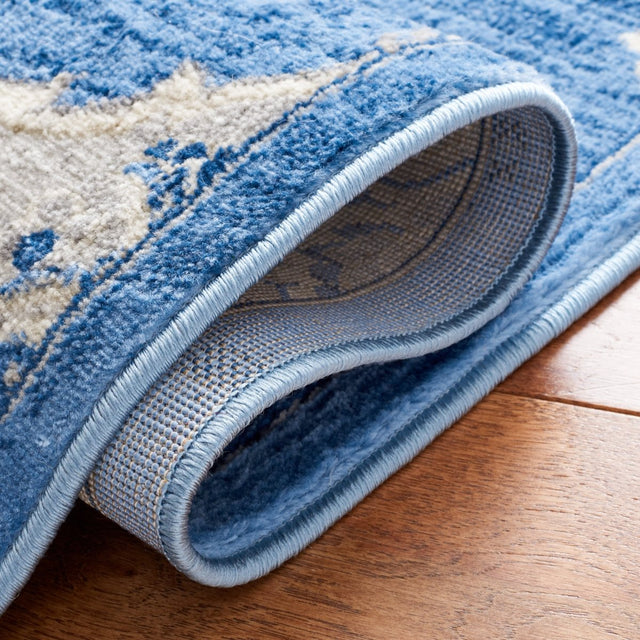 Safavieh Brentwood Bnt802M Blue/Grey Rug.