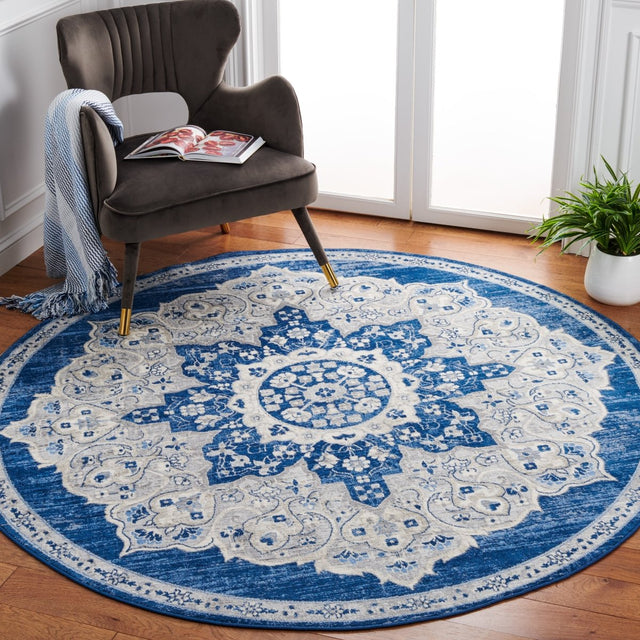 Safavieh Brentwood Bnt802N Navy/Grey Rug.