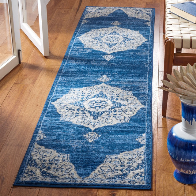 Safavieh Brentwood Bnt802N Navy/Grey Rug.
