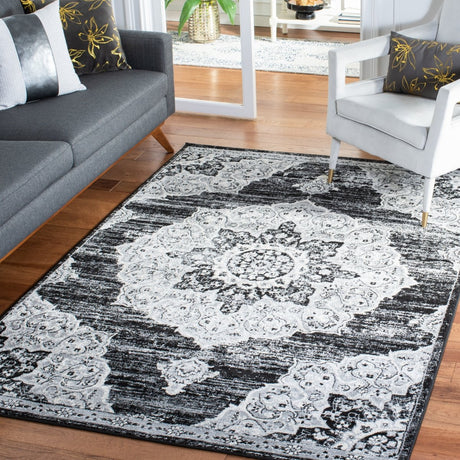 Safavieh Brentwood Bnt802Z Black/Grey Rug.