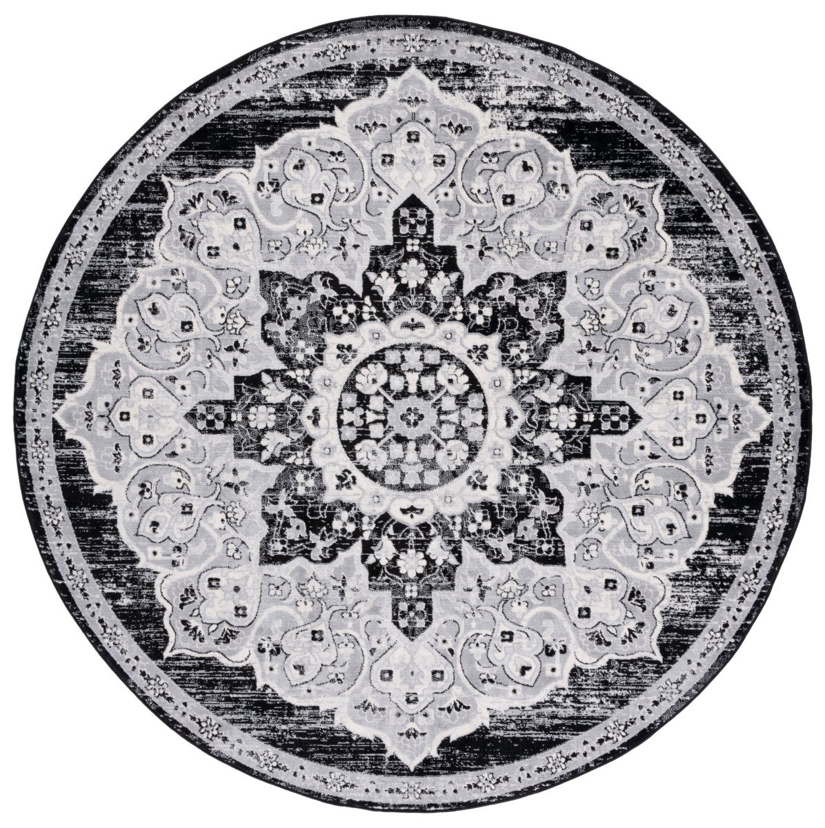 Safavieh Brentwood Bnt802Z Black/Grey Rug.