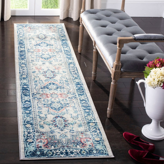 Safavieh Brentwood Bnt811G Light Grey/Blue Rugs.