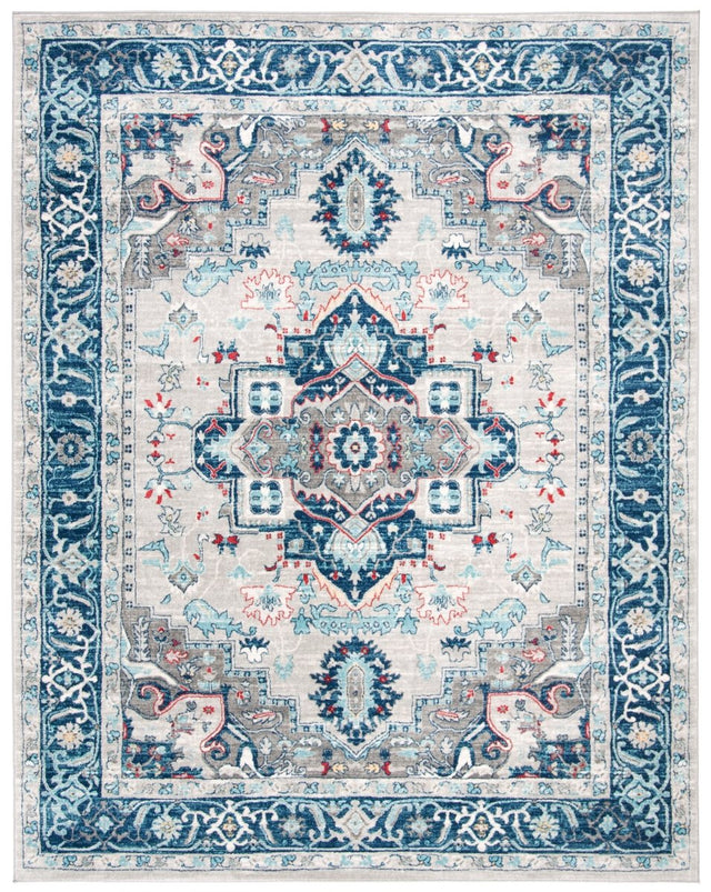 Safavieh Brentwood Bnt811G Light Grey/Blue Rugs.