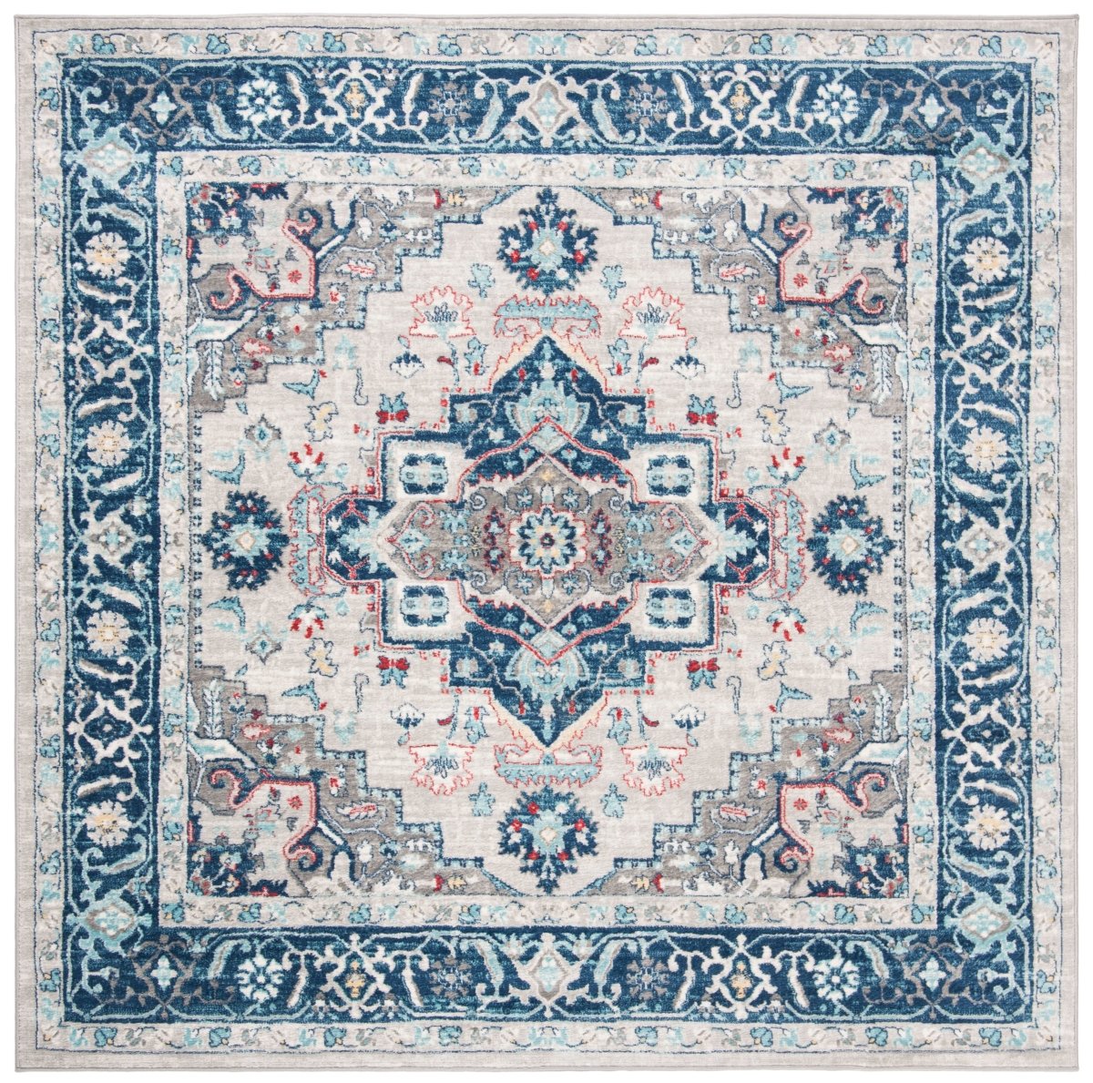 Safavieh Brentwood Bnt811G Light Grey/Blue Rugs.