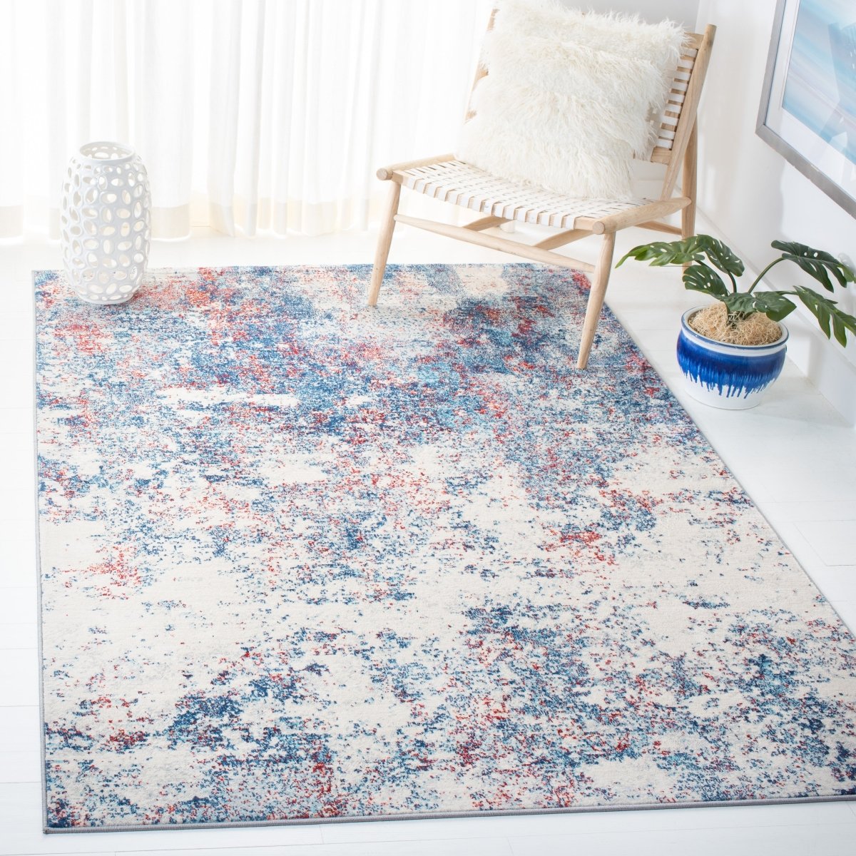 Safavieh Brentwood Bnt822N Navy/Red Rugs.