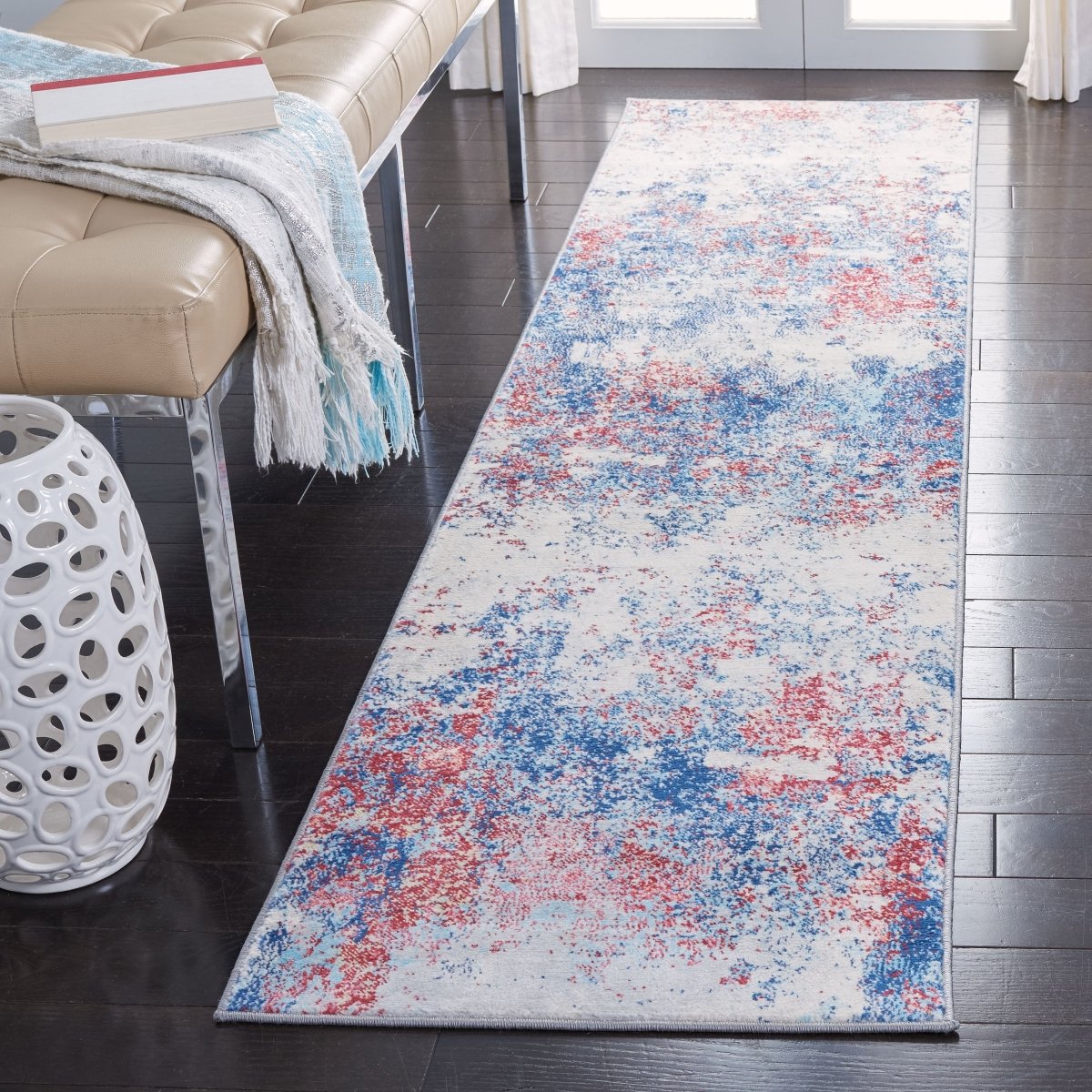 Safavieh Brentwood Bnt822N Navy/Red Rugs.