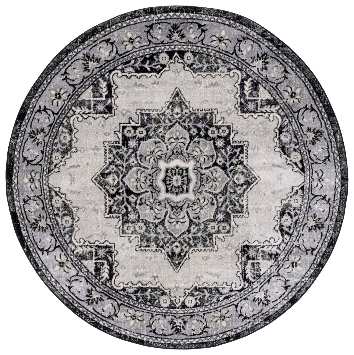 Safavieh Brentwood Bnt826Z Black/Ivory Rug.