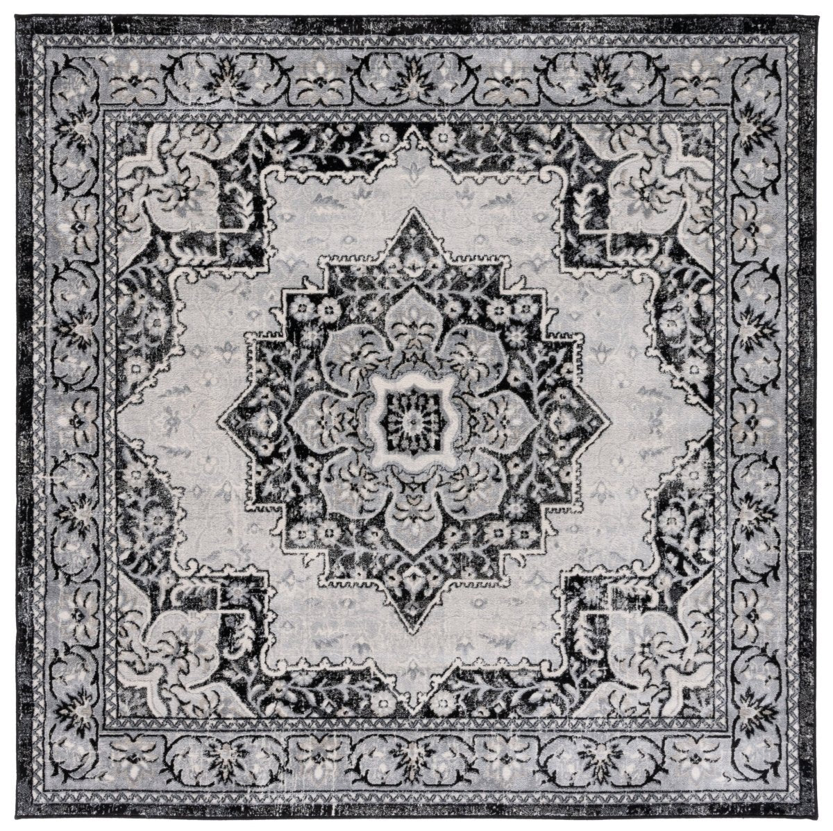 Safavieh Brentwood Bnt826Z Black/Ivory Rug.