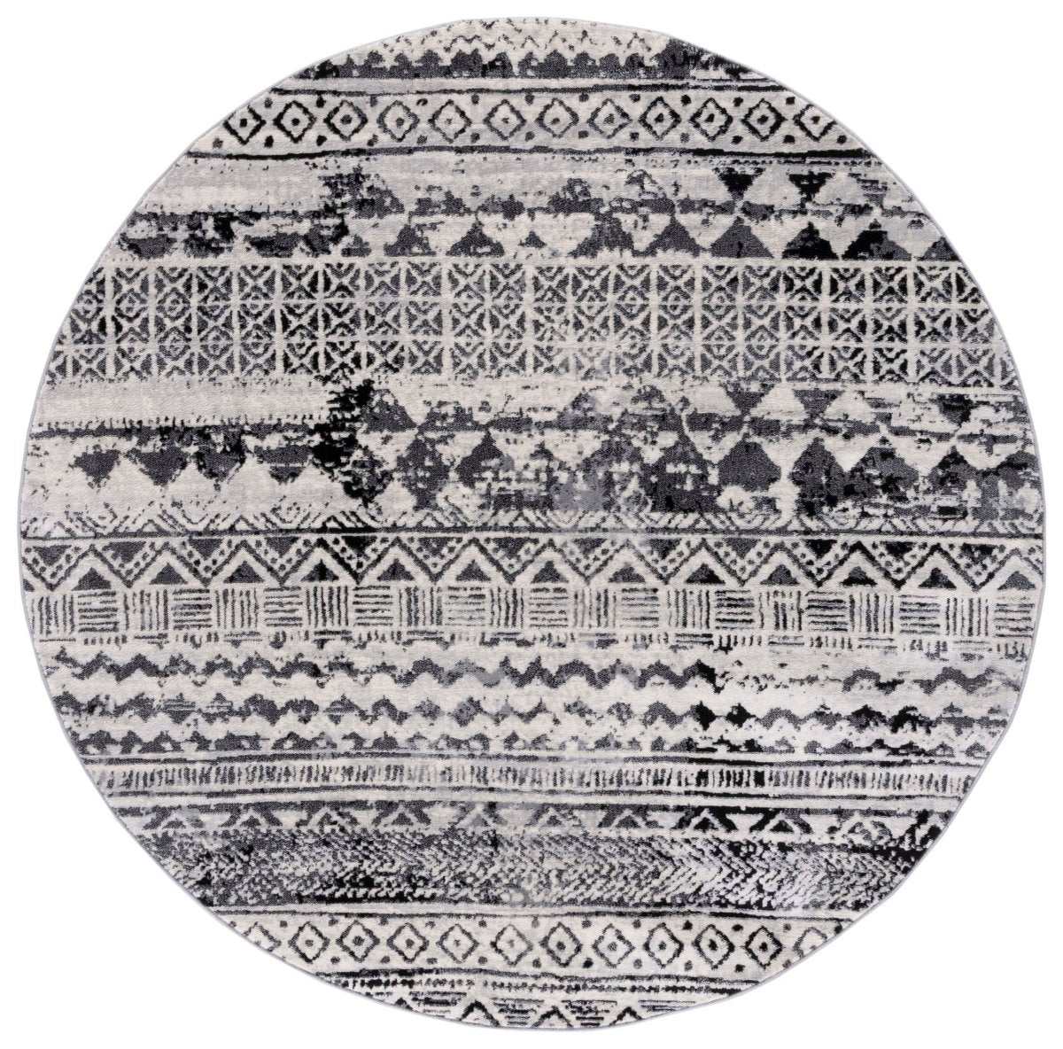 Safavieh Brentwood Bnt835Z Black/Ivory Rug.