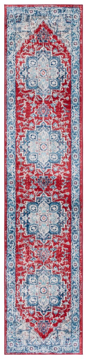 Safavieh Brentwood Bnt837N Blue/Red Rug.