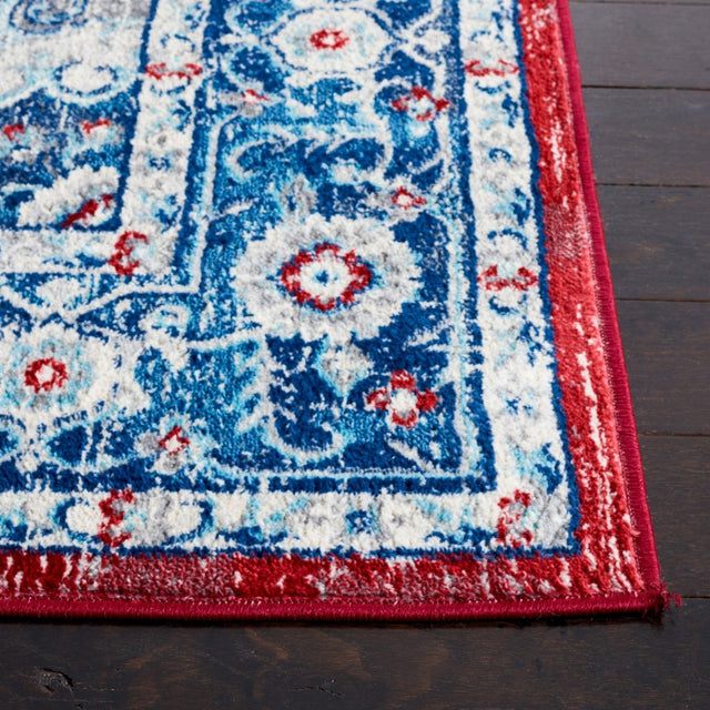 Safavieh Brentwood Bnt837N Blue/Red Rug.