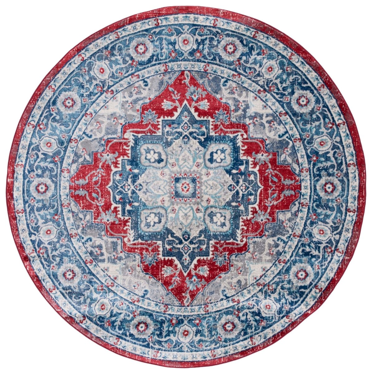 Safavieh Brentwood Bnt837N Blue/Red Rug.