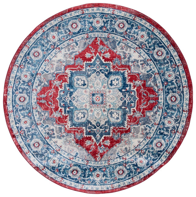 Safavieh Brentwood Bnt837N Blue/Red Rug.