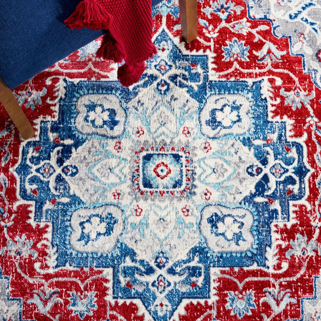 Safavieh Brentwood Bnt837N Blue/Red Rug.