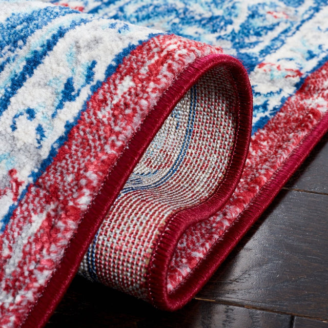 Safavieh Brentwood Bnt837N Blue/Red Rug.