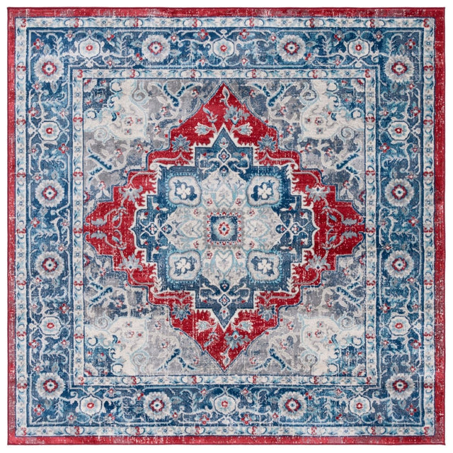 Safavieh Brentwood Bnt837N Blue/Red Rug.