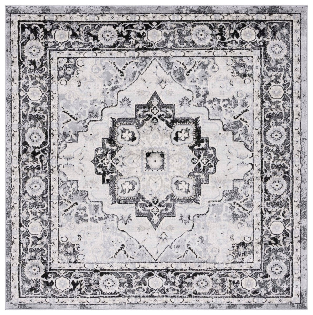 Safavieh Brentwood Bnt837Z Black/Ivory Rug.