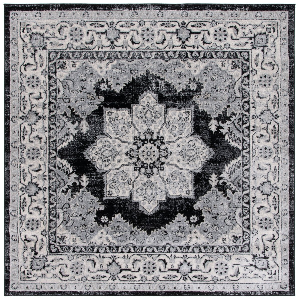 Safavieh Brentwood Bnt847A Ivory/Black Rug.