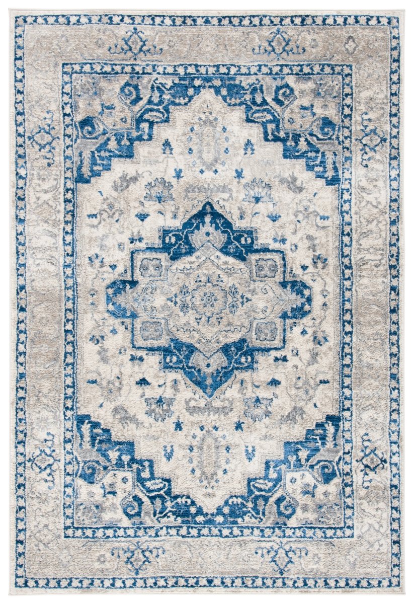 Safavieh Brentwood Bnt851A Ivory/Blue Rug.