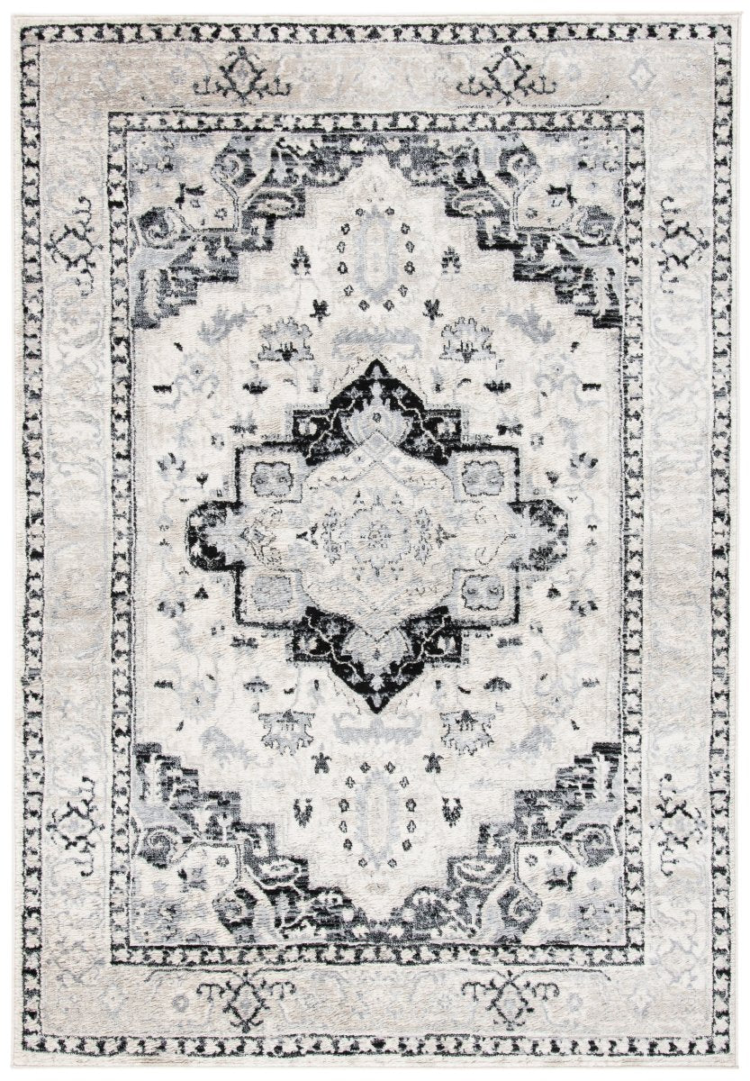 Safavieh Brentwood Bnt851C Ivory/Black Rug.