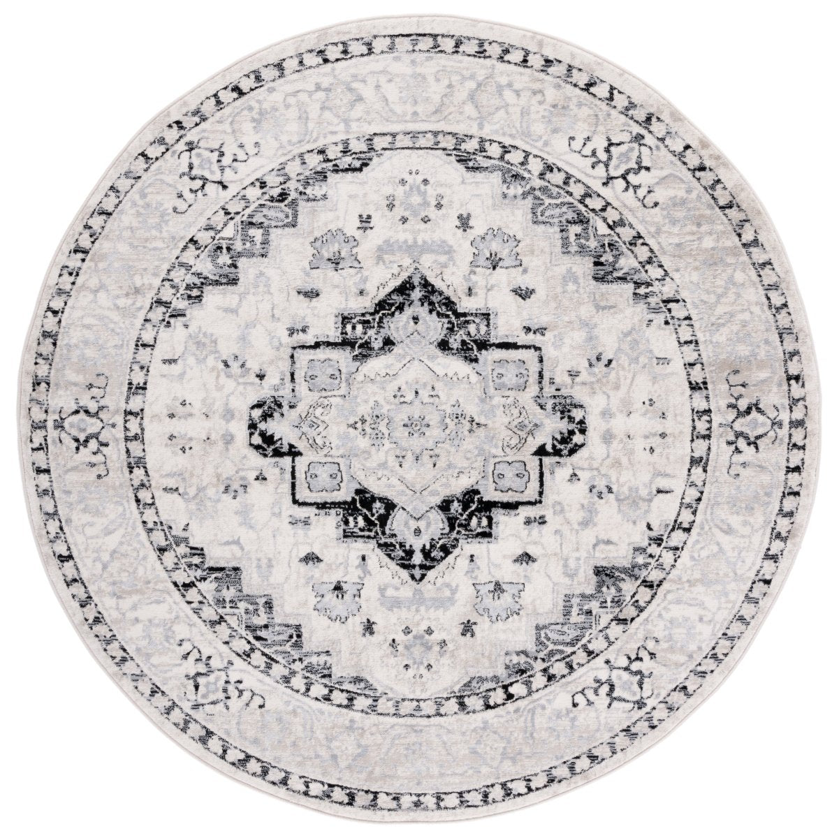 Safavieh Brentwood Bnt851C Ivory/Black Rug.