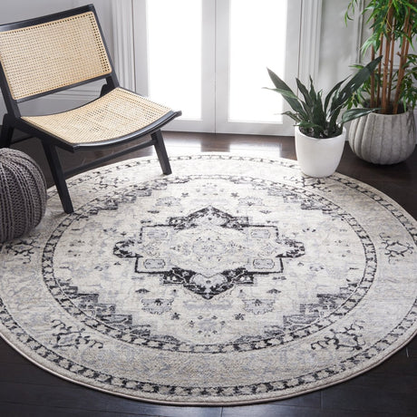 Safavieh Brentwood Bnt851C Ivory/Black Rug.