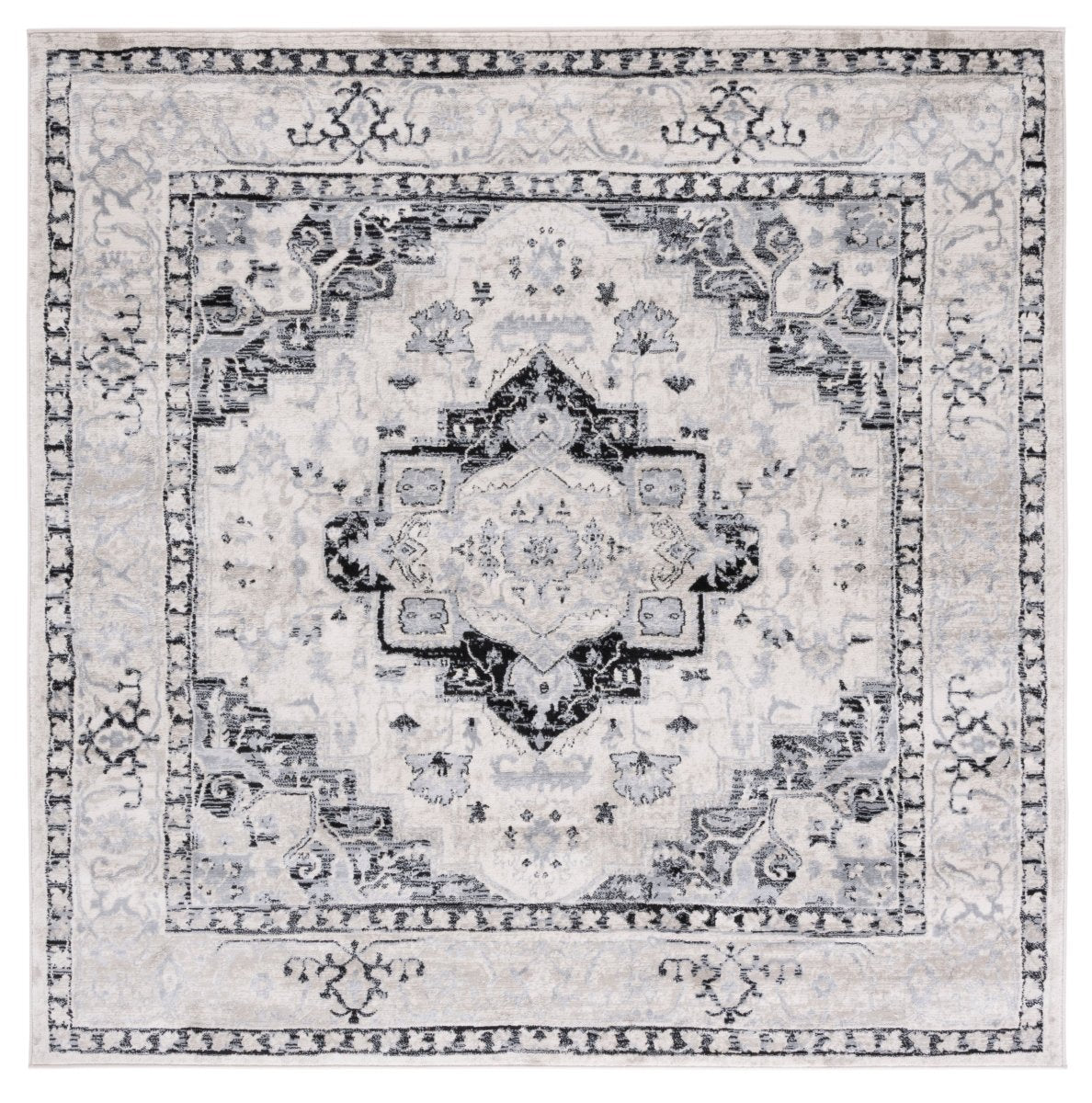 Safavieh Brentwood Bnt851C Ivory/Black Rug.