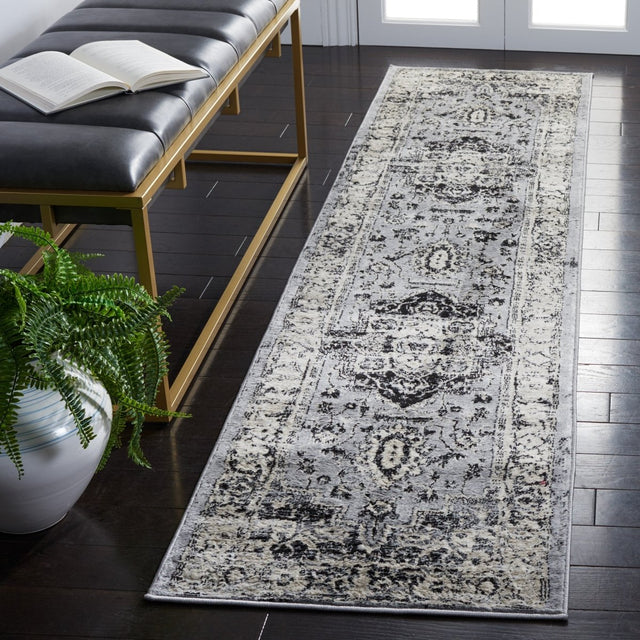 Safavieh Brentwood Bnt851H Grey/Black Rug.