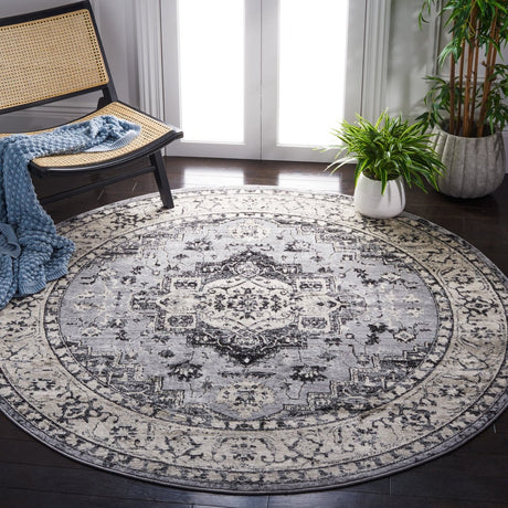 Safavieh Brentwood Bnt851H Grey/Black Rug.