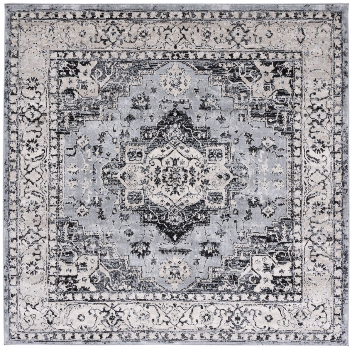 Safavieh Brentwood Bnt851H Grey/Black Rug.