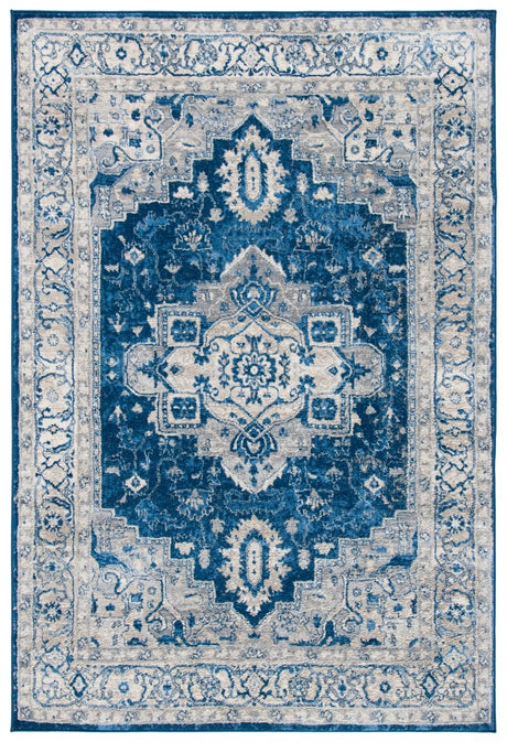 Safavieh Brentwood Bnt851N Navy/Grey Rug.